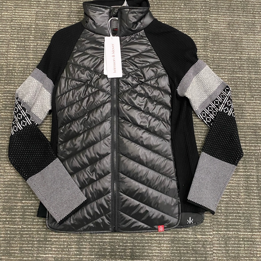 NWT Krimson Klover mid layer black jacket with sweater sleeve